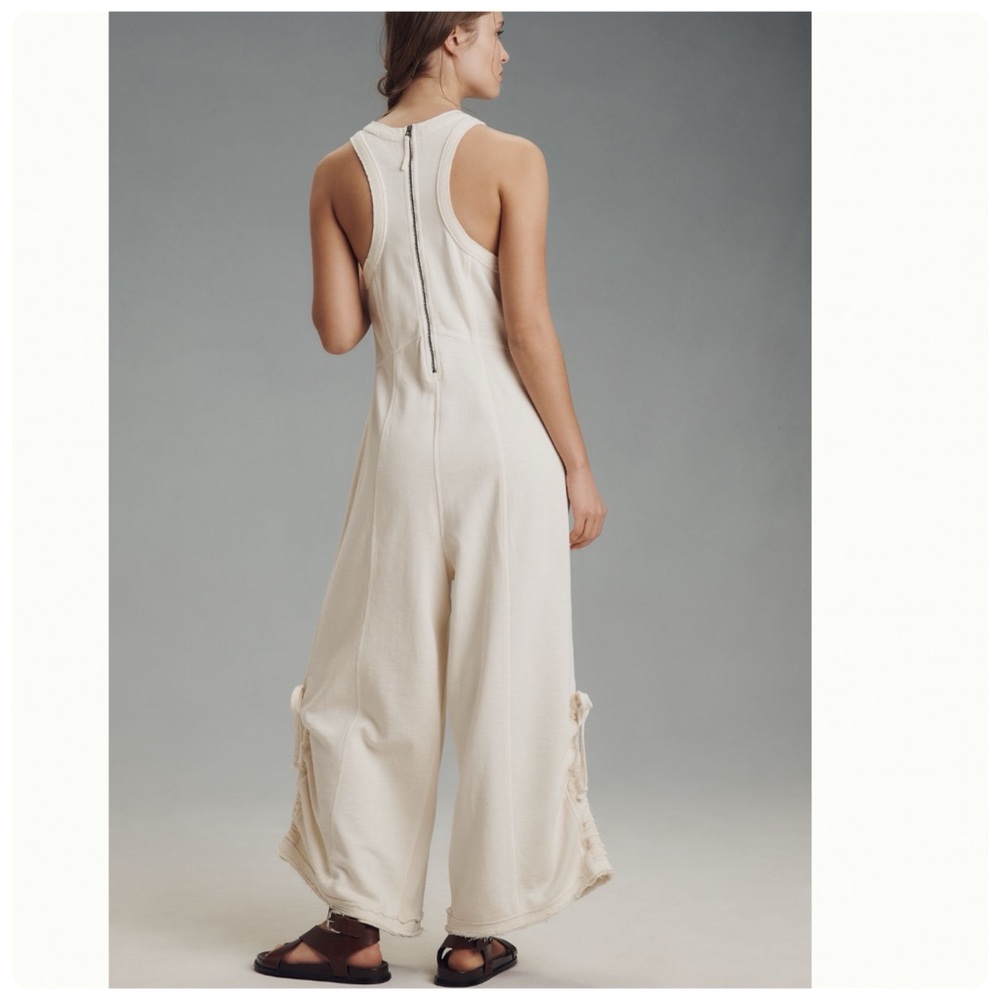NWT Anthropologie Daily Practice Horizon Wide-Leg Knit Jumpsuit , size M/L - Picture 3 of 17